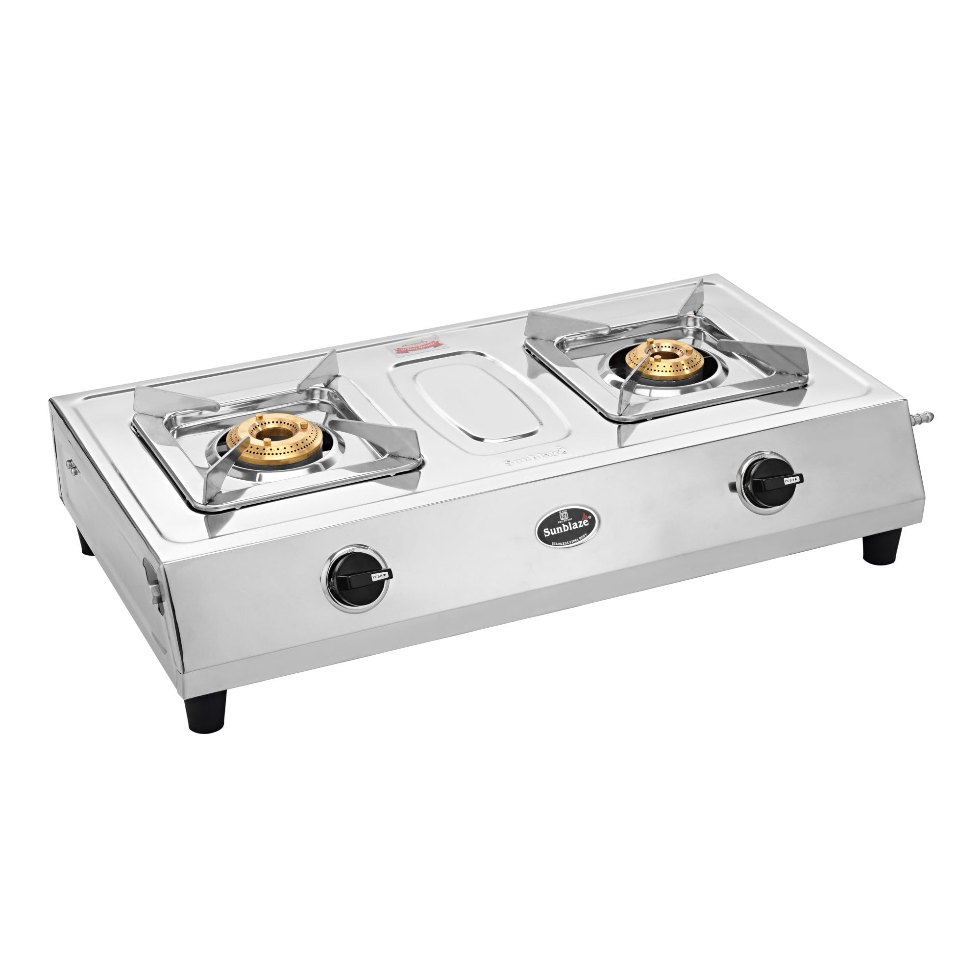 Sunblaze Crown 2 Burner Gas Stove, Stainless Steel Gas Stove with Fuel Efficient Brass Burners, Manual Ignition, Durable Body for Indian Cooking, 2 Year Warranty-image-39