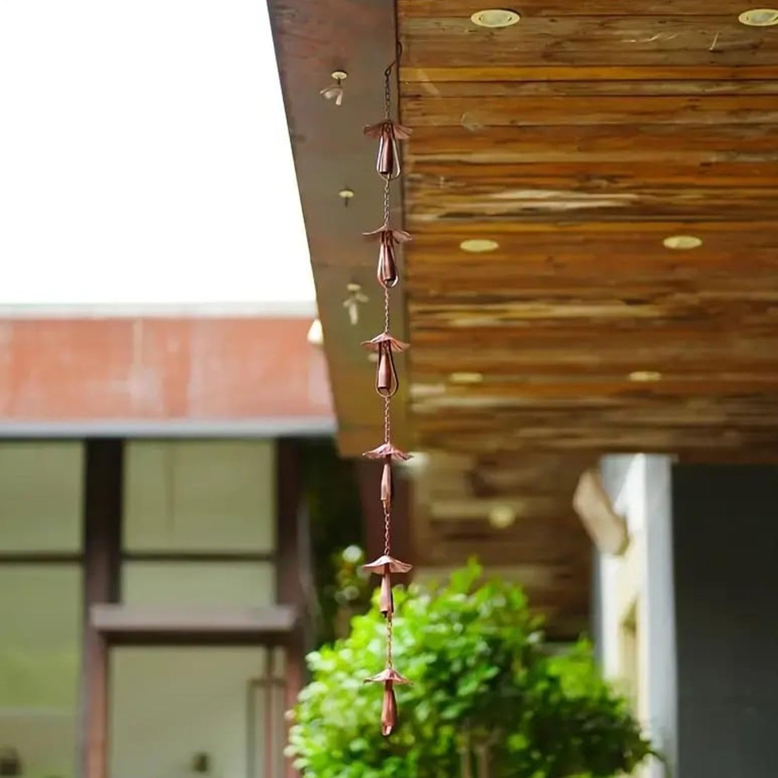 Générique Catena antipioggia a fungo per grondaie | Alternativa decorativa per acqua piovana | Catena per grondaie per esterni, decorazione giardino terrazza patio casa