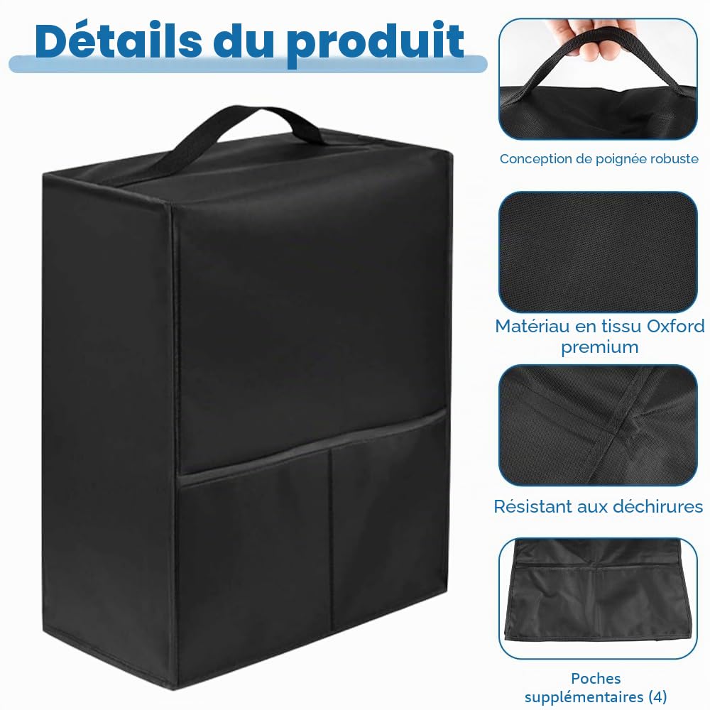 Housse pour Ninja SLUSHi Machine à Boissons Glacées, Couvercle de Machine à Slushie, Imperméable Et Anti-Poussière, pour Machine Ninja SLUSHi FS301EU et KLAMER Slush Machine(48 x 20 x 43 cm)