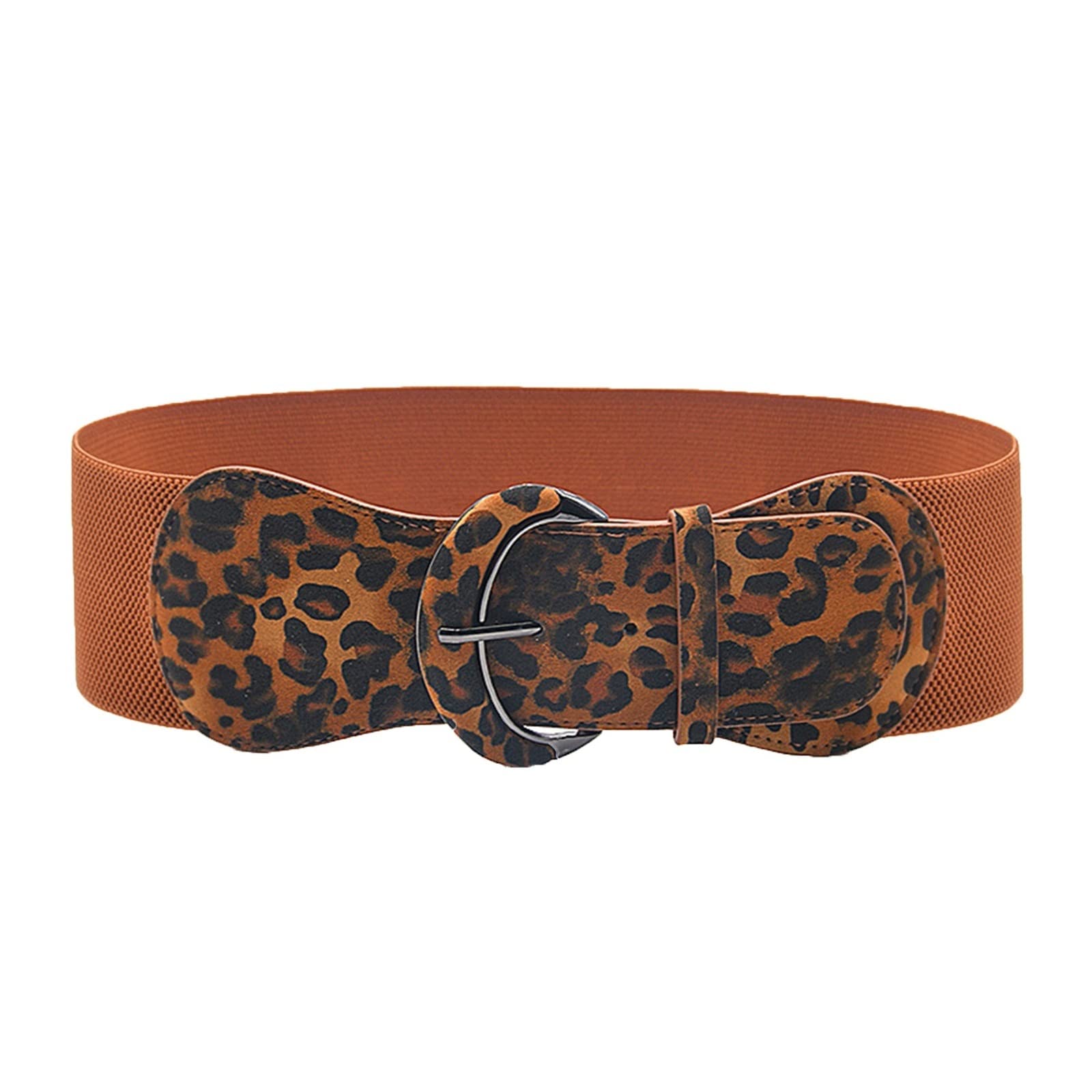 JOJOJ Ceinture à boucle en cuir synthétique pour femme - Ceinture élastique - Ceinture vintage pour femme