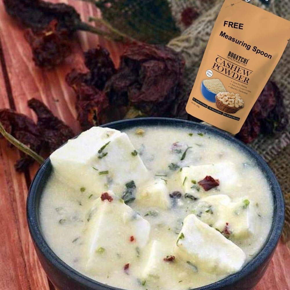 BOGATCHI Cashew Powder for Making - Curry, Paneer Sabzi, White Gravy, Malai Kofta, Dum Aloo, White Chicken, Kaju Shake , Kaju Katli, Ice Cream | Baking Ingredients , 200g , Free Measuring Spoon 3