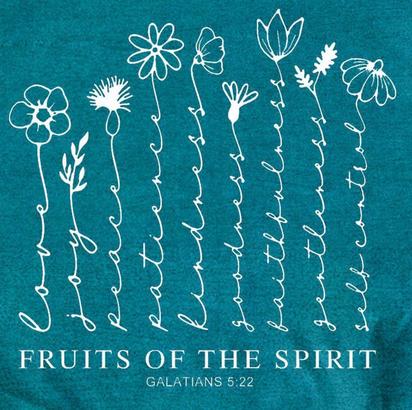 LBP Christian T-Shirts for Women Faith-Based Tee Top Fruit of The Spirit Shirt - Image 7