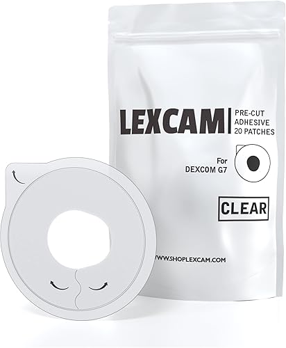 Miniatura 6 de Dexcom - Parches adhesivos G6 paquete de 20 unidades parche impermeable CGM Lexcam color transparente