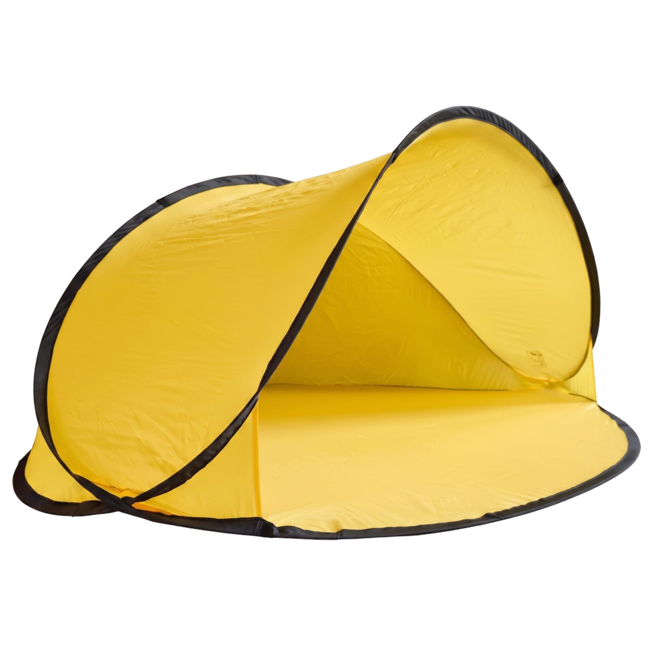 Tenda da spiaggia portatile, tenda con baldacchino pop-up a installazione istantanea, gialla