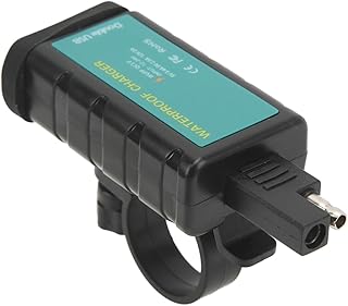 KENANLAN Carregador de telefone USB para motocicleta à prova d'água carregador de telefone de motocicleta de motocicleta plugue SAE 1,4 m extremidade OT para carregador de telefone USB 12V duplo QC3.0 adaptador de carregamento quadrado