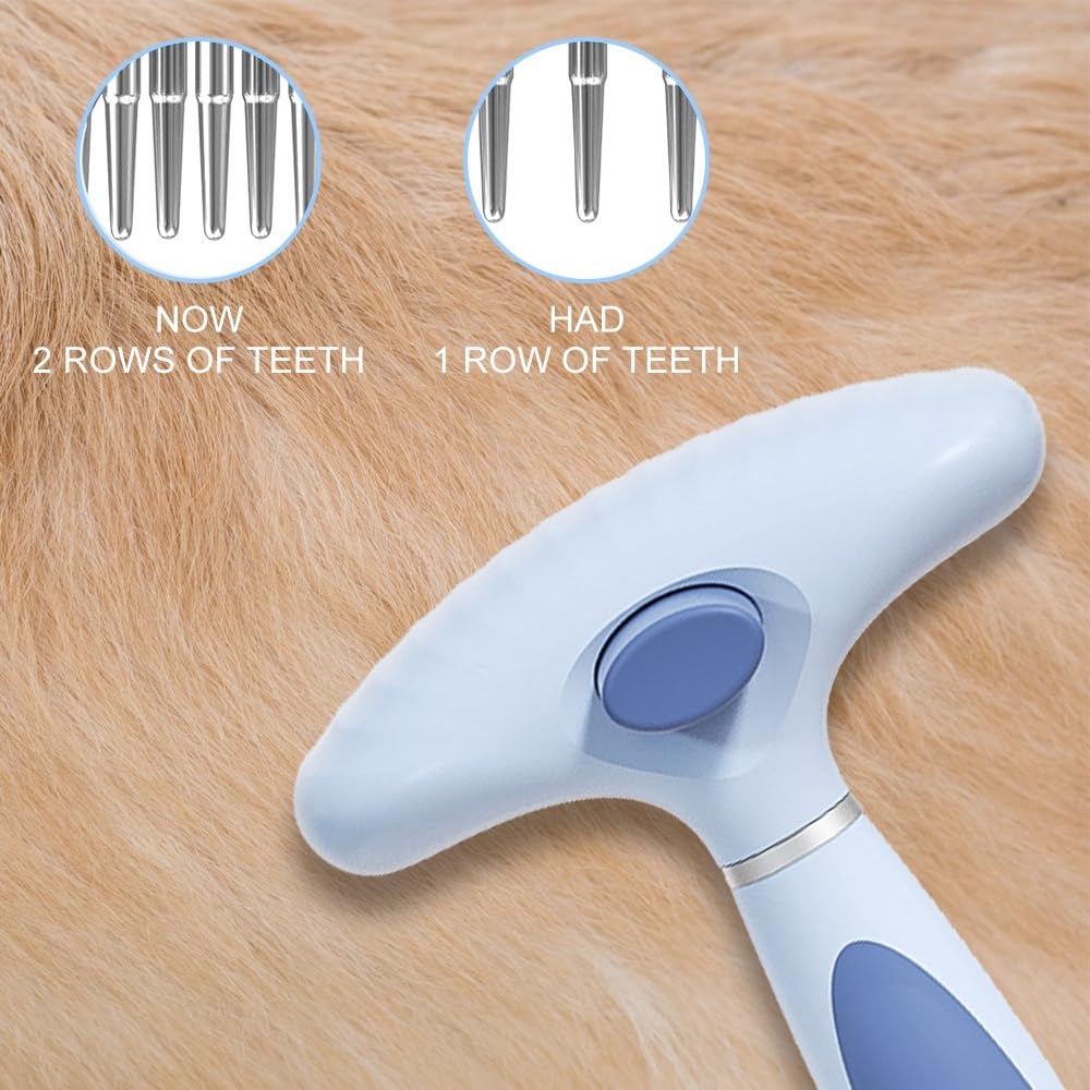 Râteau pour Chien,Brosse de Toilettage pour Chien de Compagnie,Peigne de Massage pour Chien pour Enlever les Cheveux Emmêlés et les Nœuds