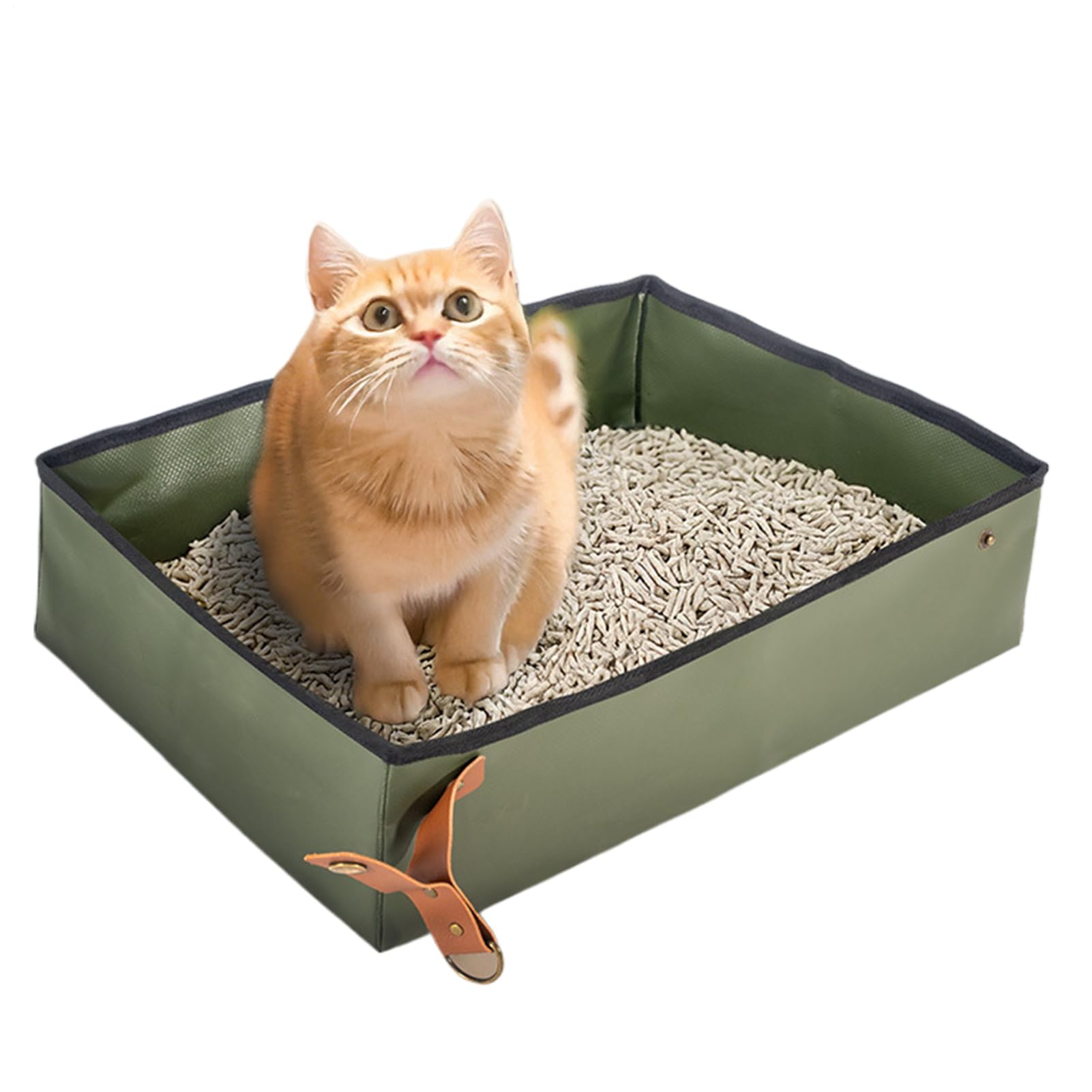 Lettiera Portatile Per Gatti - Vassoio Igienico Da Viaggio | Toilette Compatto Trasporto Animali Domestici per Casa Appartamento Auto Viaggi Campeggio
