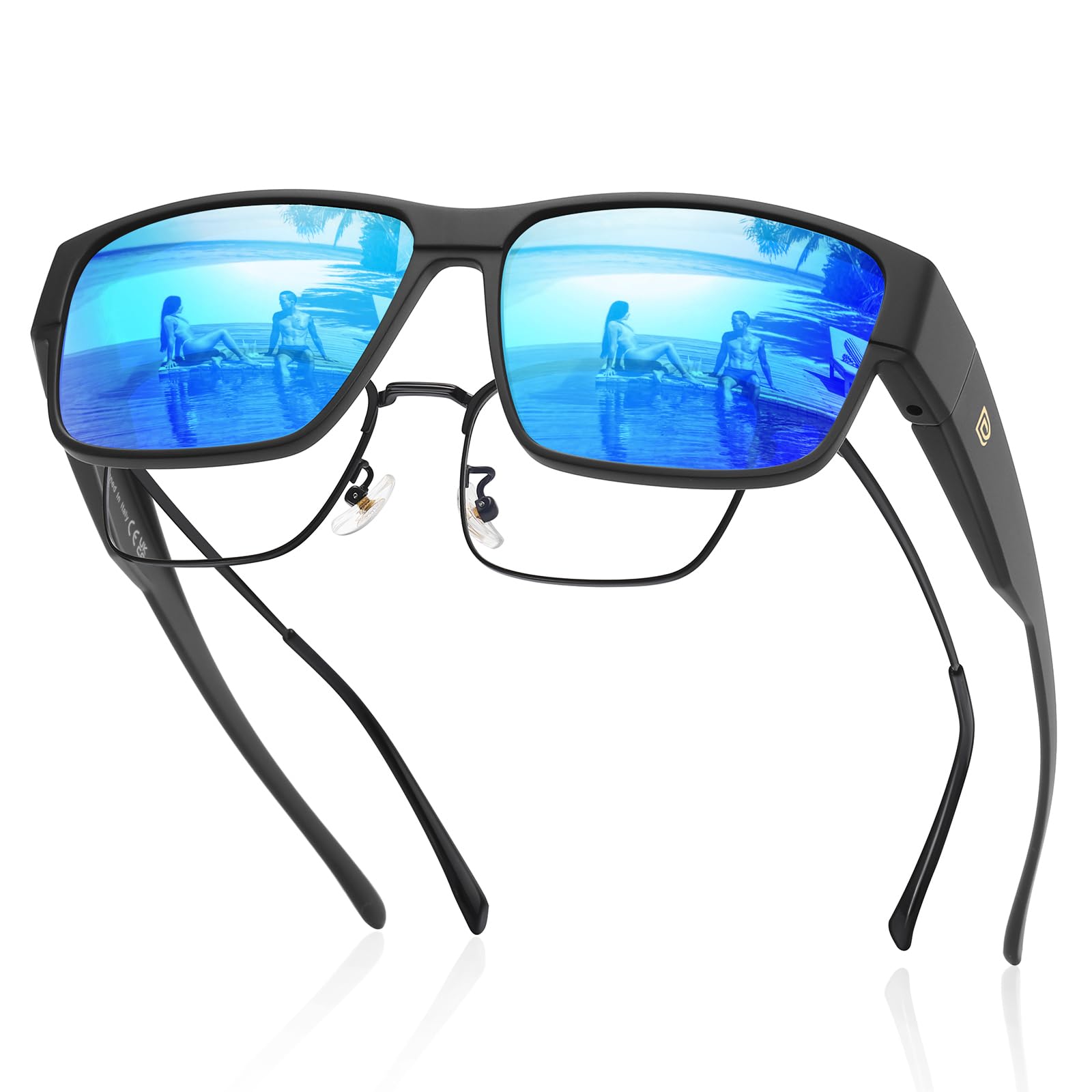 DUCO HD Polarized Sunglasses That Fit Over Glasses for Men Women 8986