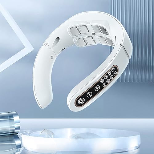 8 cabezales de masaje eléctrico de columna cervical masaje_e-r - Carga USB portátil 6 tipos de modos de masaje carga cervical cuello y hombro