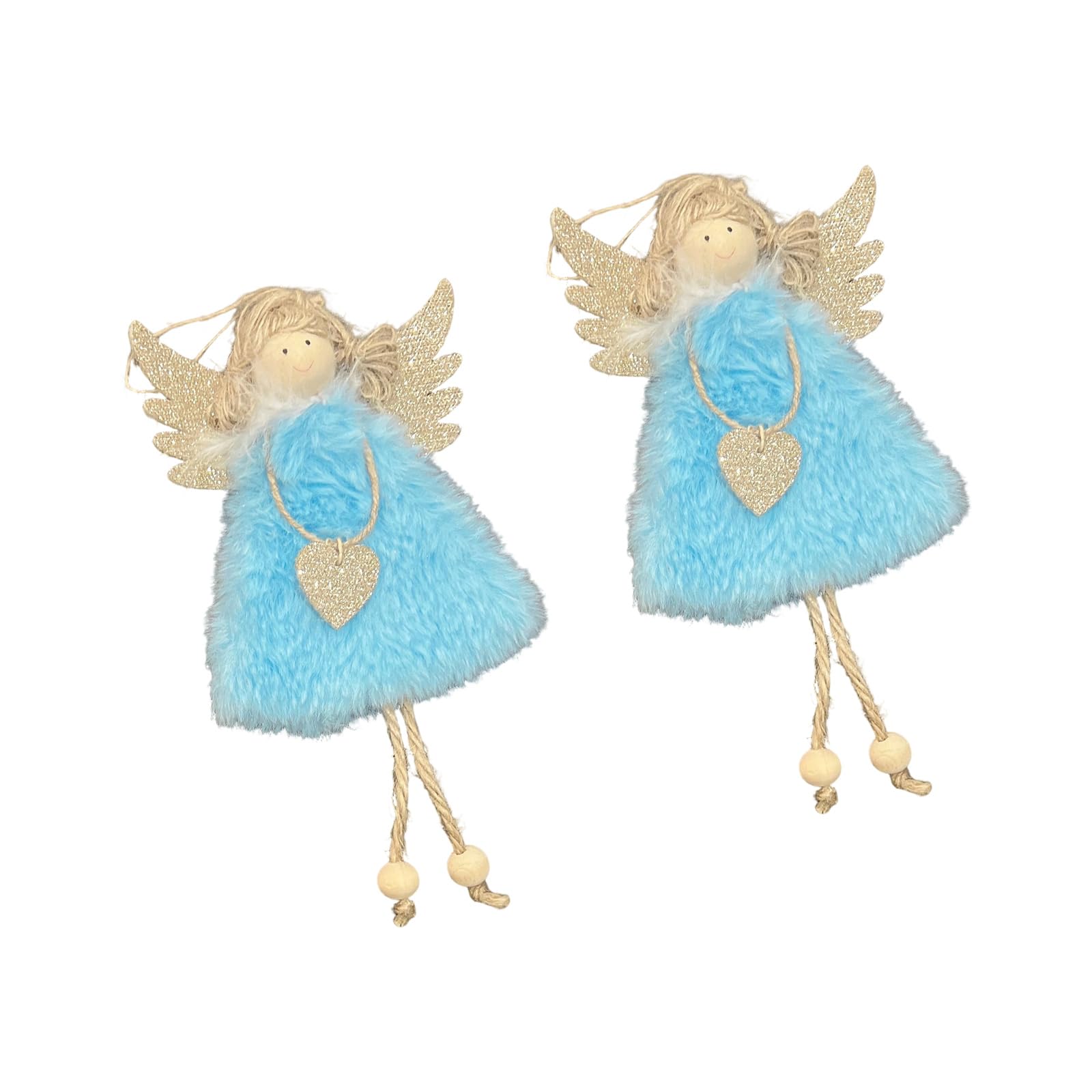 2Pcs Multiurpose Furry Angel Figure Hanging Ornament Christmas Tree Decoration for Patriotic Festival Celebration Christmas Tree Decoration