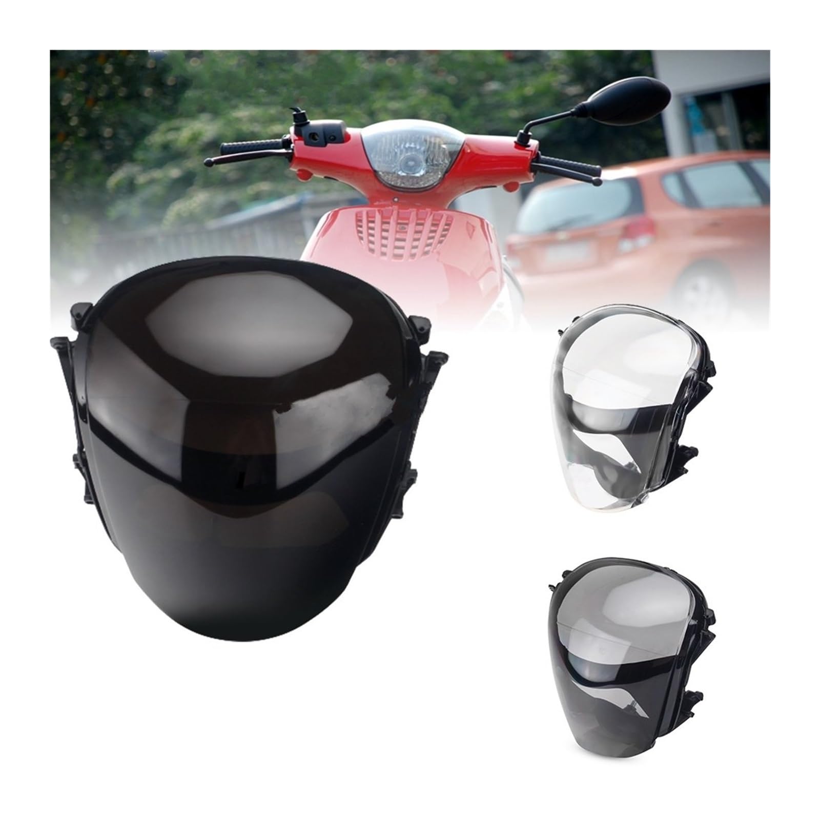 Protezione Faro Moto Per Piaggio Zip 100 98 4T, Zip 50 2T, AC 49, DT, TT, LC, SP 4T 49 92-17 - Copertura Protettiva In Vetro (Colore: 1)