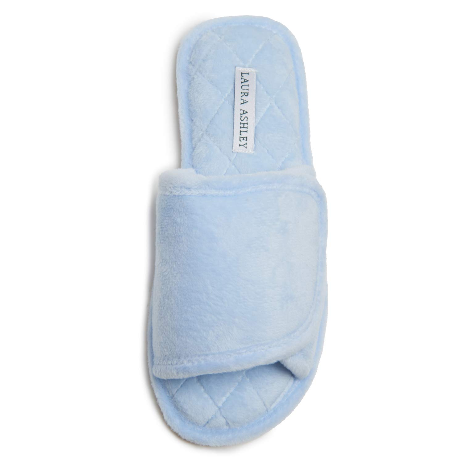 Laura Ashley Ladies Spa Velour Terry Wrap W/Memory Foam Slippers