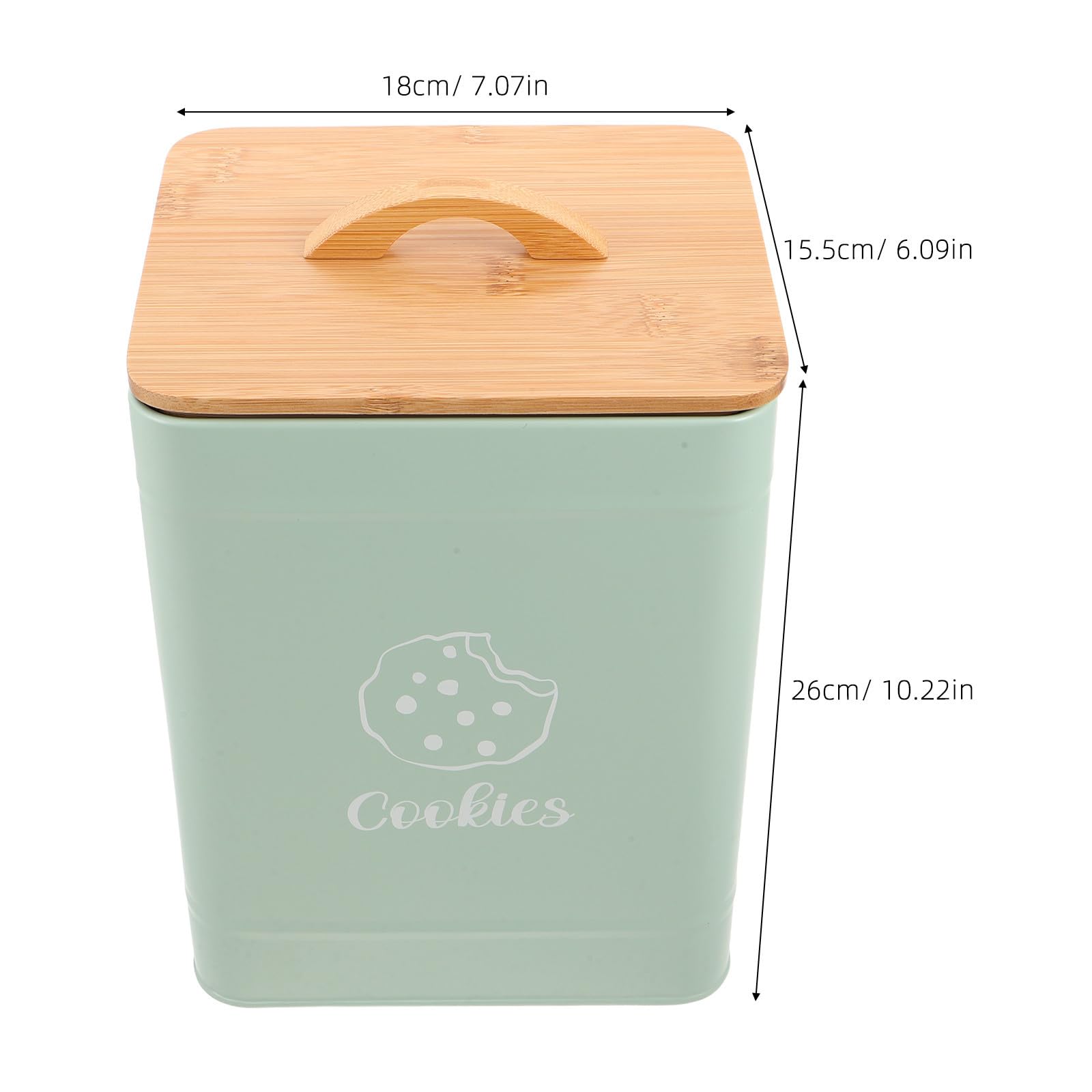 UKCOCO Barattolo per Biscotti con Coperchio Sigillato, Verde Chiaro