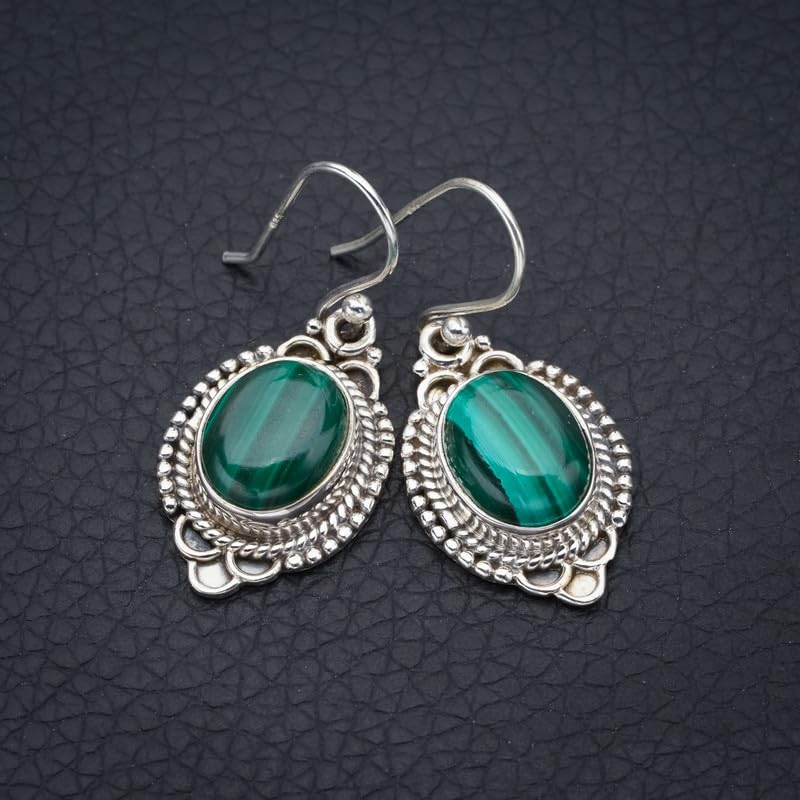 Malachite boucles d'oreilles argent 925 faites main par StarGems