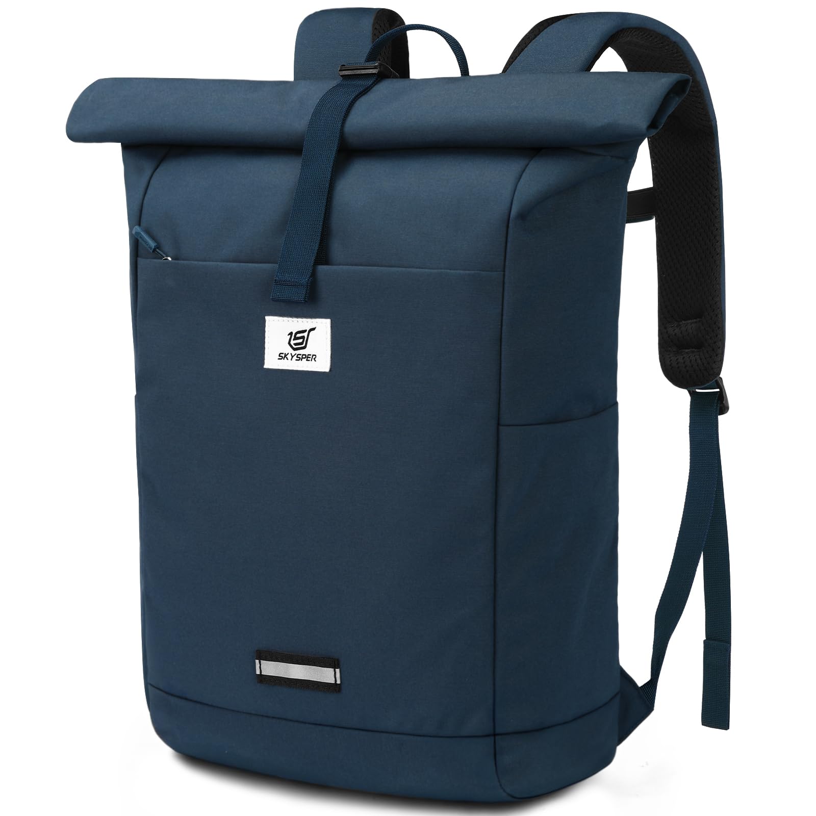 SKYSPER Rolltop plecak dla mężczyzn i kobiet, z kieszenią na laptopa, plecak podróżny, na rower, na uczelnię, do pracy, uniseks, na laptopa, plecak szkolny