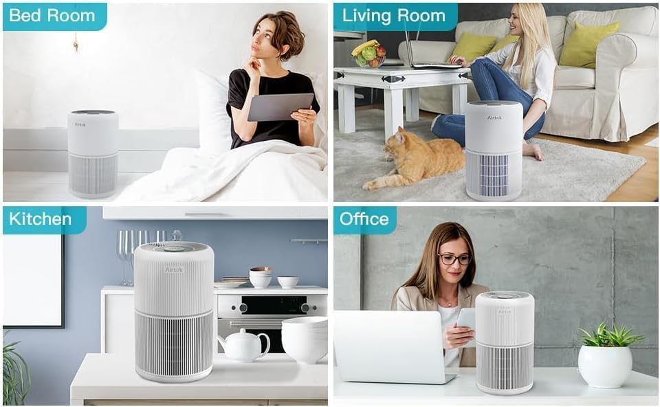 AIRTOK Purificatore Aria, con Funzione Aromaterapia H13 Filtro HEPA Elimina il 99 — immagine 7 di 11