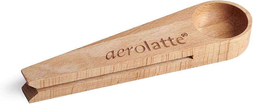 aerolatte Coffee Measuring Spoon and Closure Clip, Wood