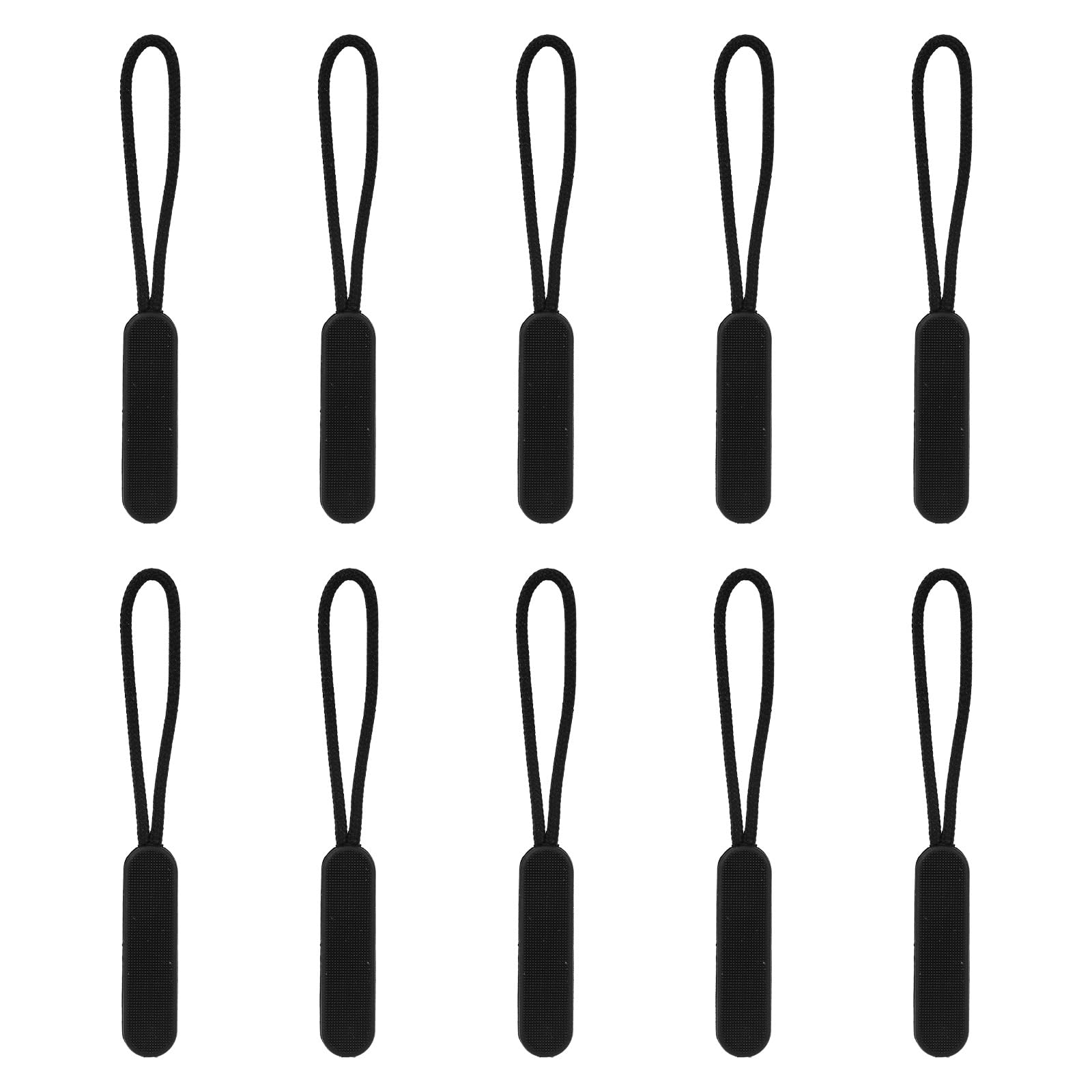 10pcs Zipper Pull Cord Replacement, Premium Plastic and Polyester Extender Cord Paracord Zipper Puller Zip Tab Tags Practical Accessories for Clothing