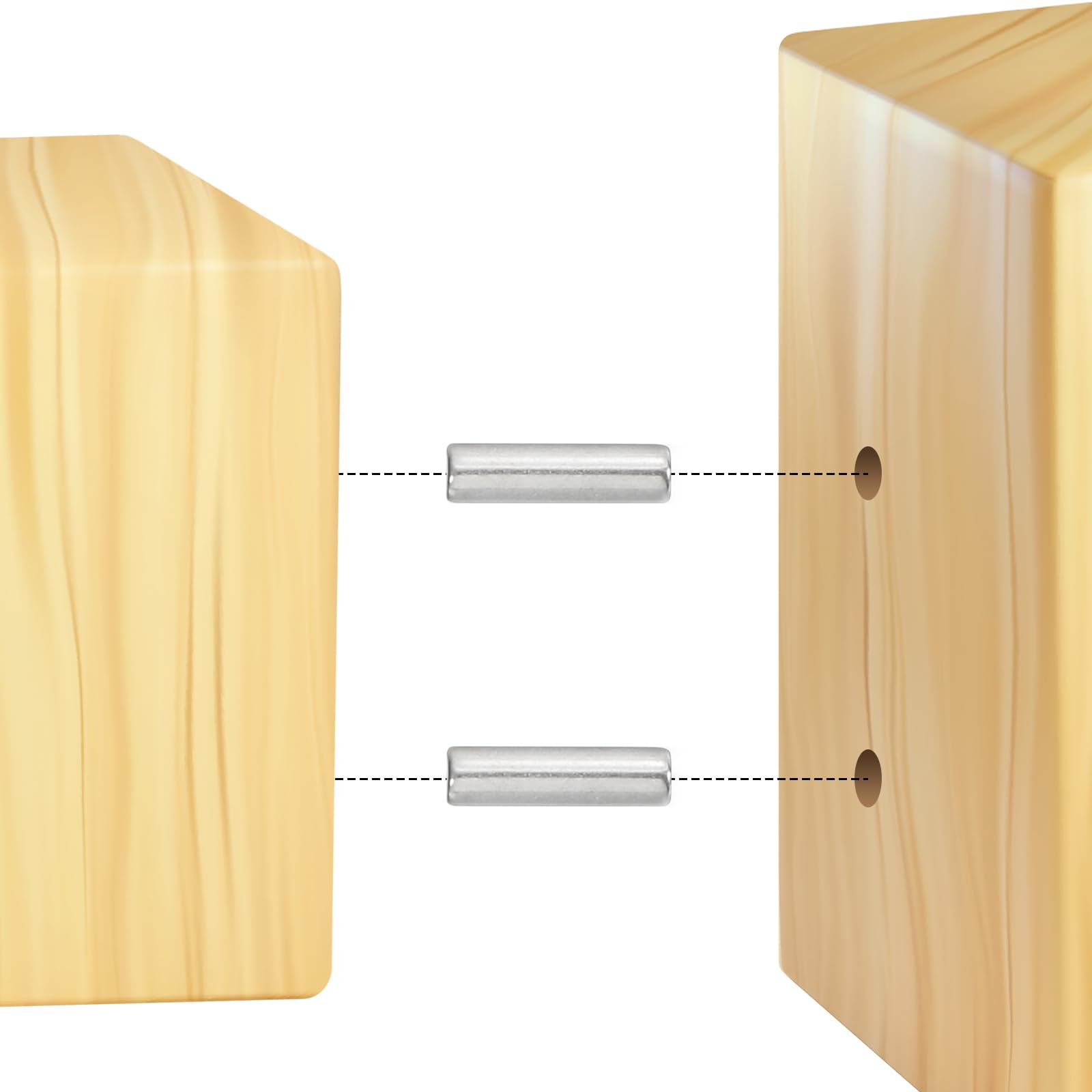 PATIKIL 50pz Tasselli in 304 Acciaio Inox 3 x 10mm, Spina Centraggio Perni Metallo Cilindrica per Mensole