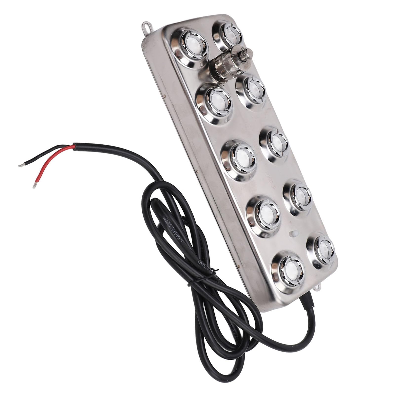 Humidificador Ultrasónico para Estanque, Generador de Niebla de 10 Cabezales, Placa Atomizadora, Acero Inoxidable, Plateado