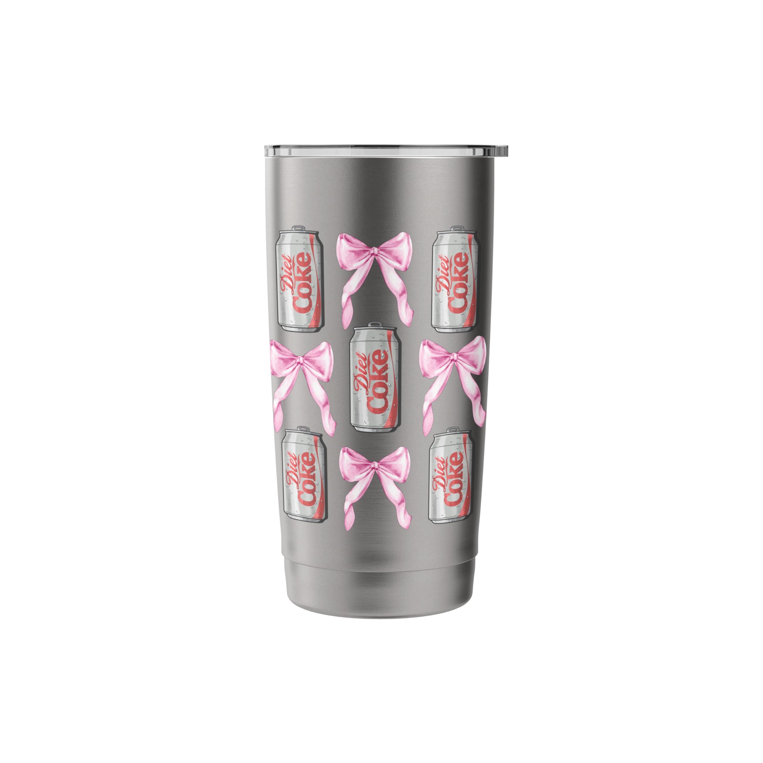 Coca-Cola Diet Coke & Pink Bows Collage Logo Vintage Stainless Steel Insulated Tumbler