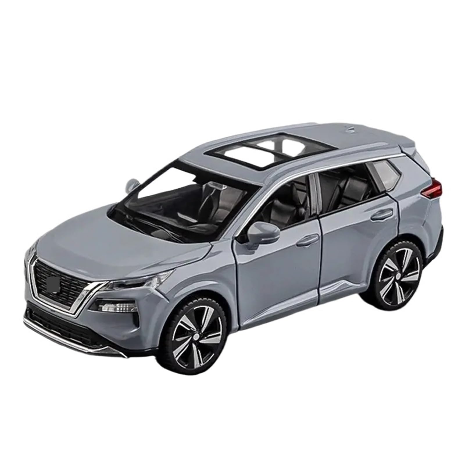 1:32 Per Nissan X-TRAIL SUV Modello Auto In Lega Pressofuso In Metallo Veicolo Fuoristrada Con Simulazione Set Giochi Modello Auto per Hobby(Gray)