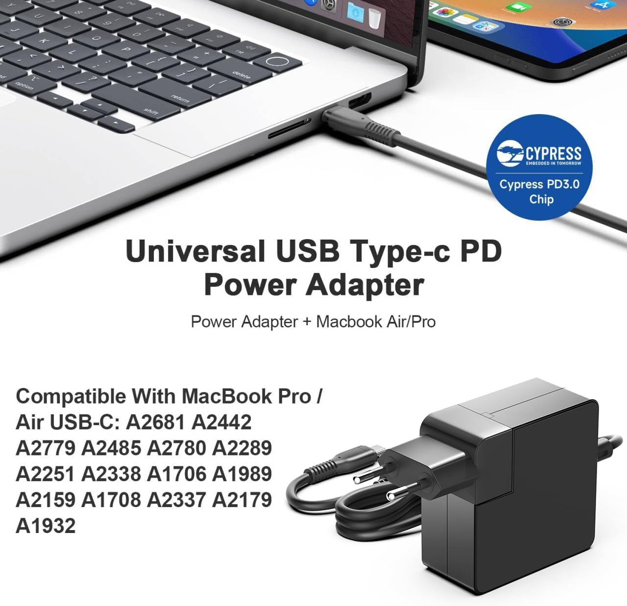 TAIFU 45W Chargeur USB C pour DJI Mini 4 Pro, Mini 3, Mavic 3 Classic, Air 3, RC 2, Avata 2, Goggles 2