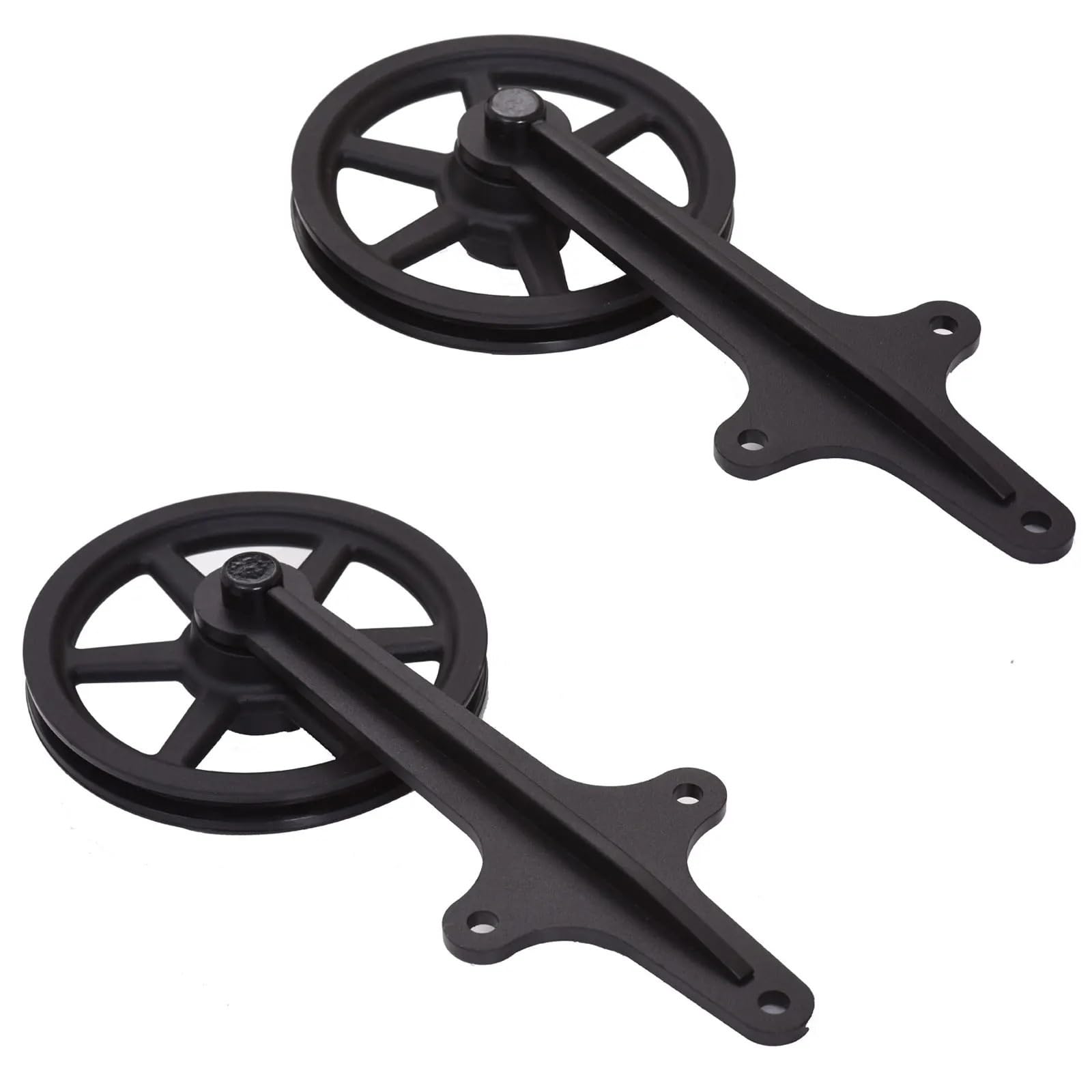 Csdasw One Color 2Pcs Black Sliding Barn Wood Door Rollers Hanger Kit With Accessories (No Rail/No Doors) Smooth And Quiet