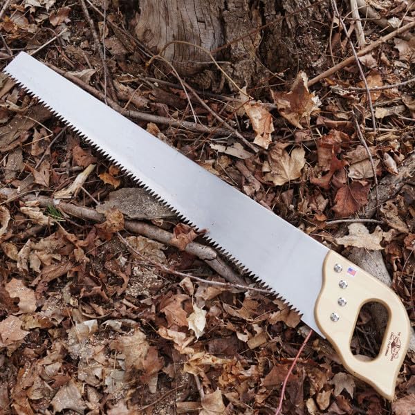 30-Inch Western Log Saw - 4-TPI Hand Saw for Wood Cutting, Lumber, or Timber - Professional Arborist Hand Wood - Branch Cutter Pruning Saw for Trimming, Gardening, or Logs by Kings County Tools