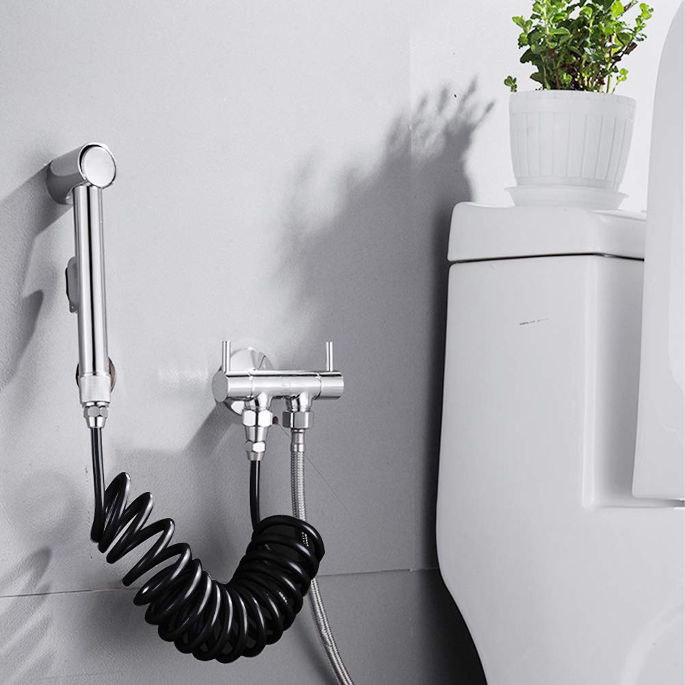 Toilet Bidet Sprayer PU Handheld Spray Hose with 360 Twist - Prevention Design High Pressure Water Saving Bidet — view 2