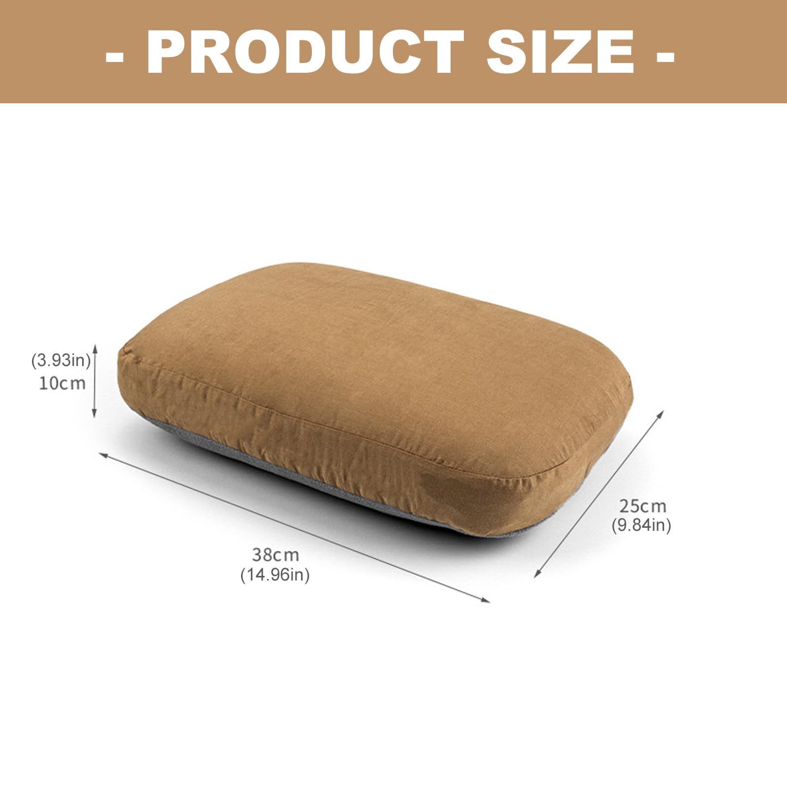 Oreiller en mousse compressible avec sac de rangement pour économiser de l'espace et poids léger pour la randonnée, un usage quotidien, le camping