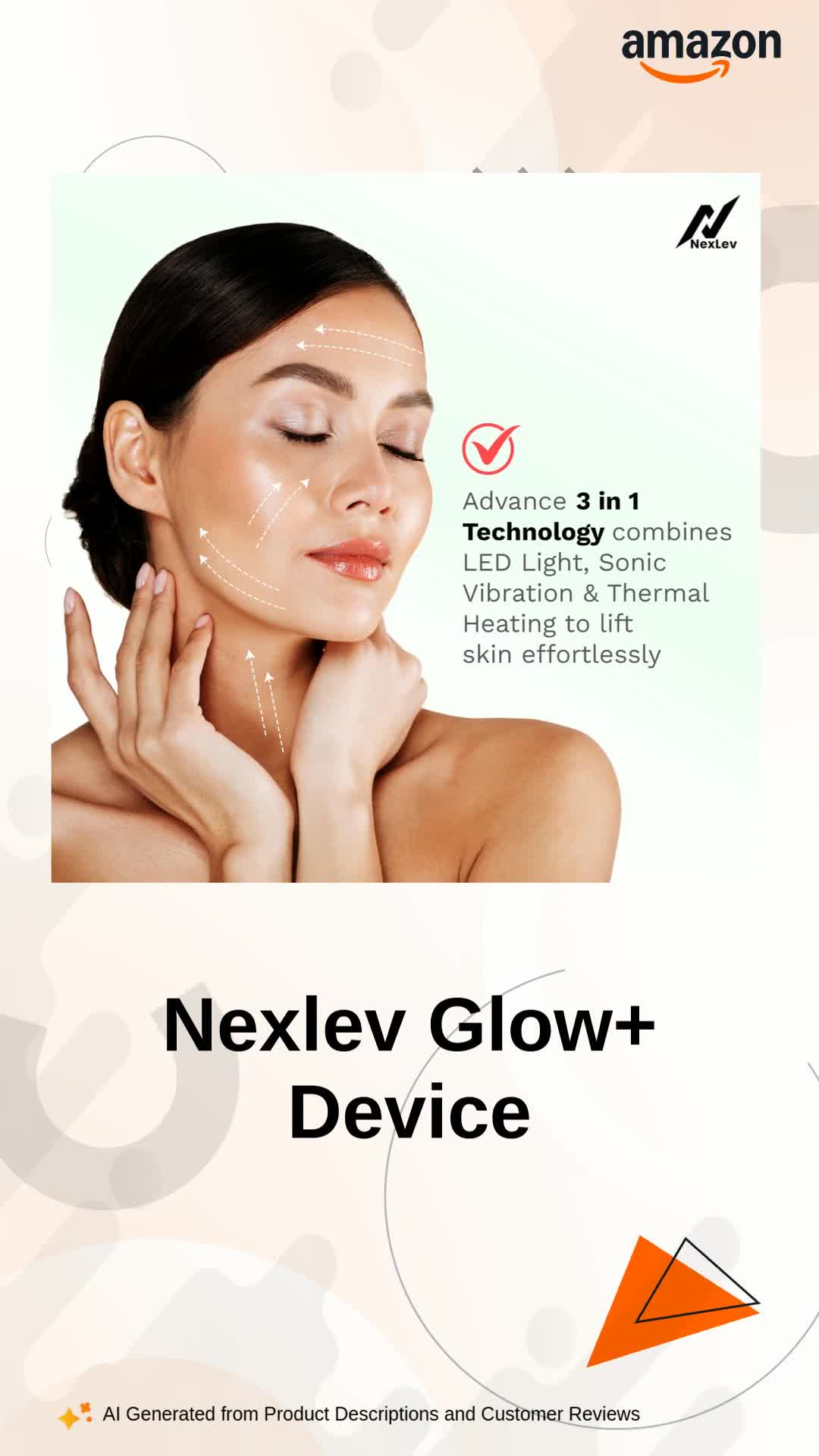Nexlev Skin Lift Device | 7 Color LED | Face & Neck Skin Lifting
