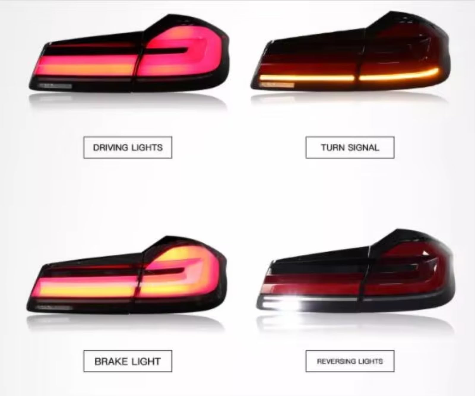 Compatible Con Para 530e Para 540i 2017 2018 2019 2020 Luces Traseras Señal Giro Freno Marcha Atrás Lámpara Antiniebla Conjunto Luz Trasera De Coche luces advertencia traseras