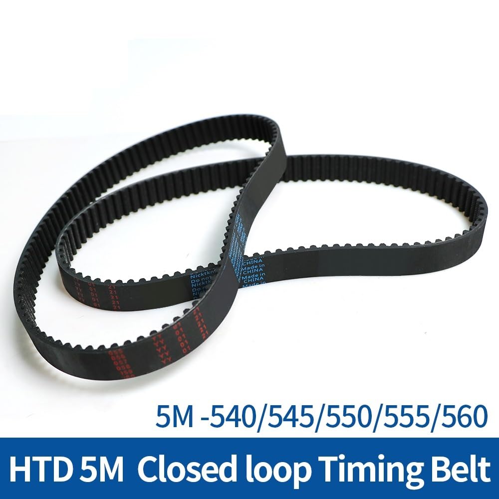 2/5pcs HTD 5M Lunghezza cinghia dentata 540/545/550/555/560mm Larghezza 10/15/20/25mm Passo 5mm Puleggia in gomma (Color : 5M-550 (110 Teeth), Size : 5pcs-10mm)