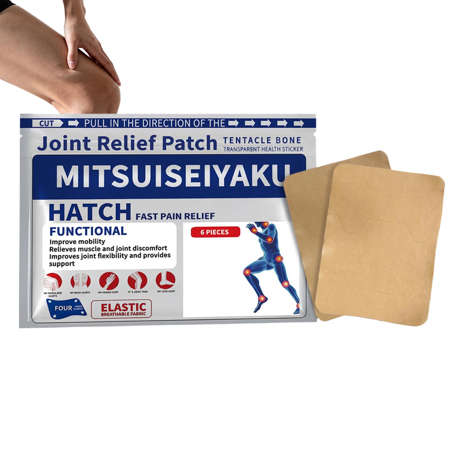 Toppa per ginocchio, adesivo lenitivo delicato, toppe per spalle, ginocchia, schiena, muscoli, collo, spalle, gambe, comfort domestico