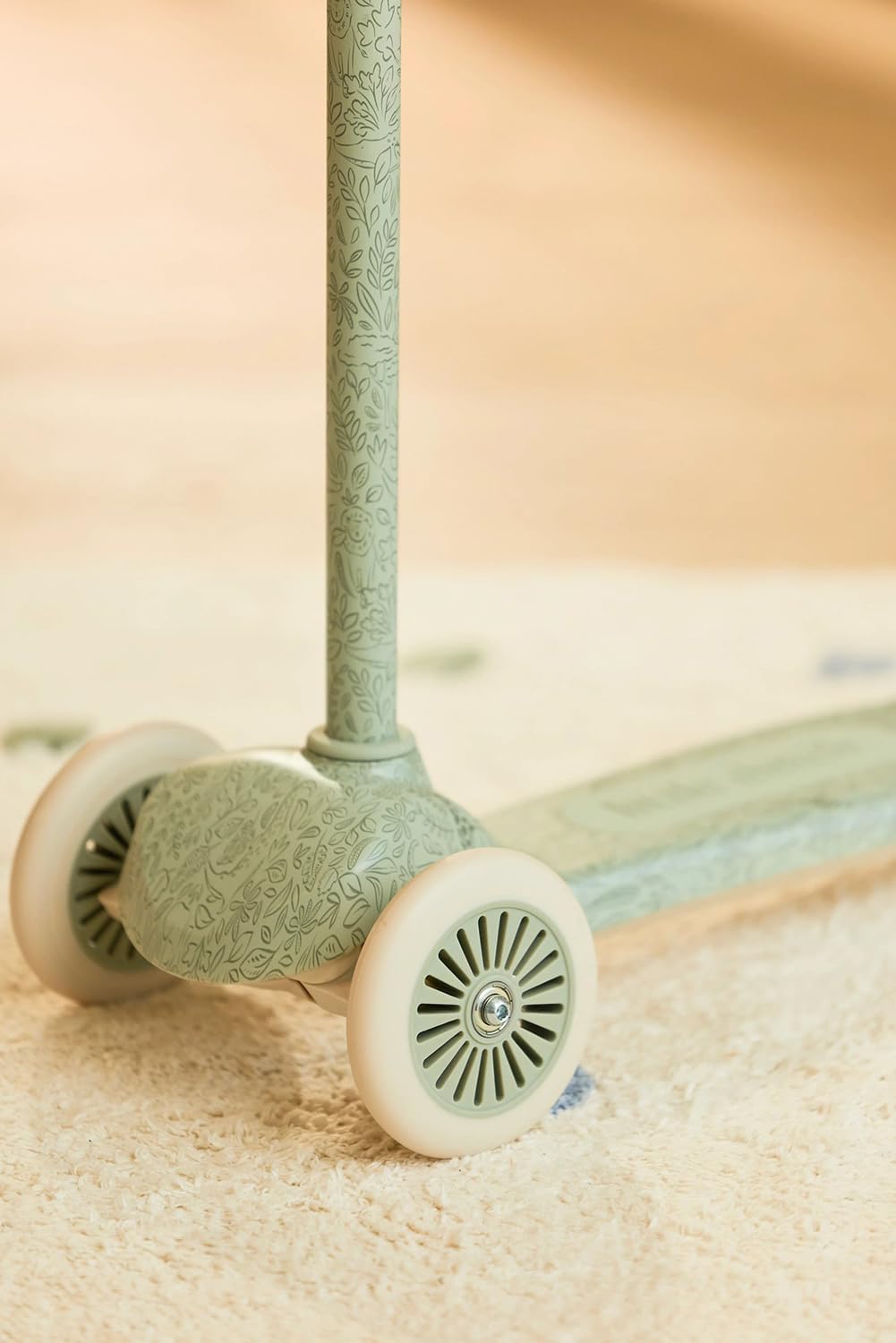 Little Dutch Kinder Scooter - Stabiler Roller - Höhenverstellbarer Cityroller - Sportlicher Kinderroller - Tretroller mit 3 Rädern - Unisex - von 3-5 Jahre - bis zu 50 kg - Safari Dreams - grün
