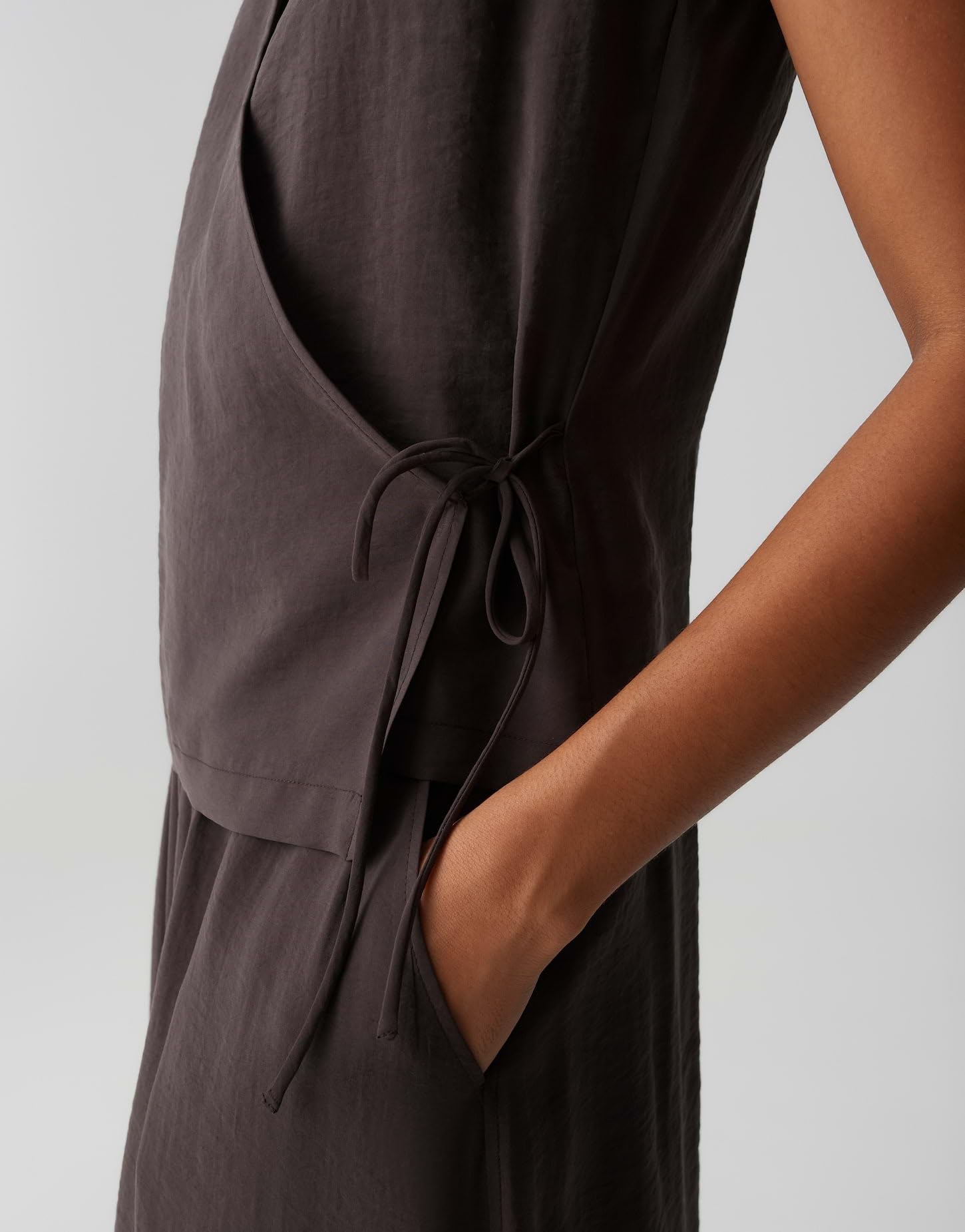 OPUS Damen Blusentop | Wickeltop mit Bindetail Regular Fit