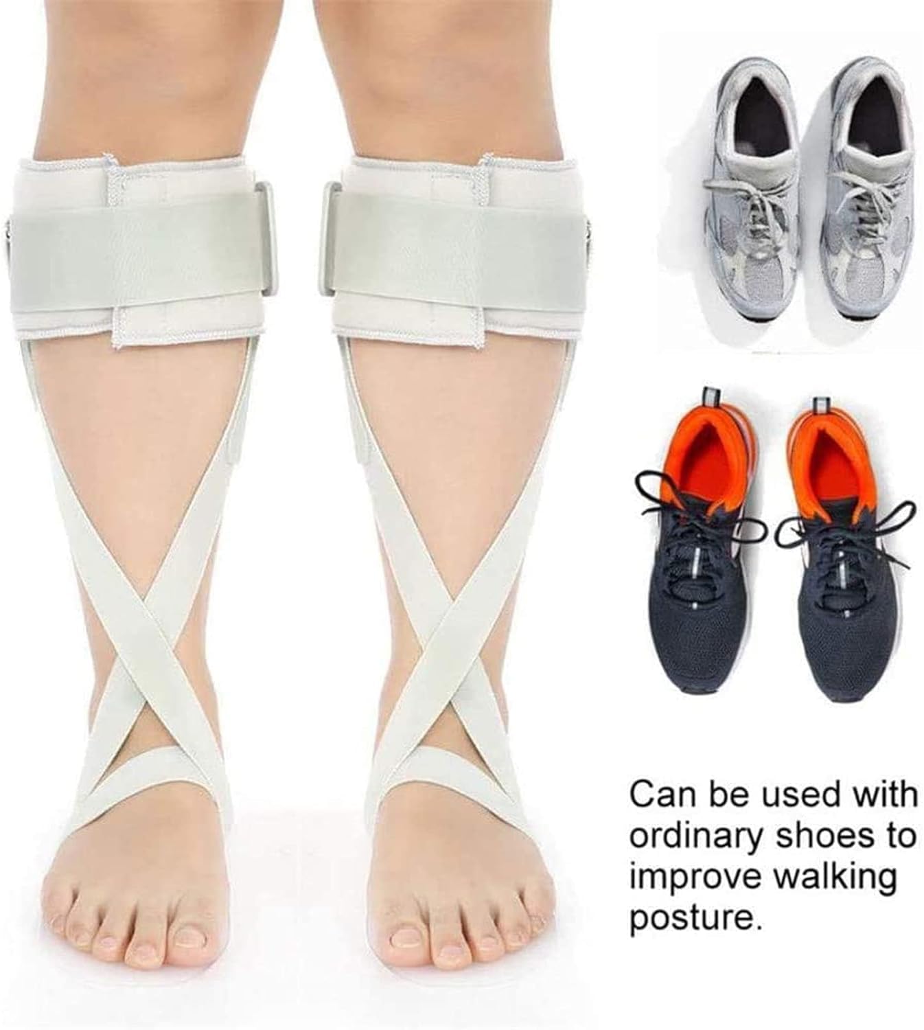 HUANGJUN Ankle Foot Orthosis Support - Brace - Drop Foot Support Splint - Medical Drop Foot Postural Correction Brace, Right