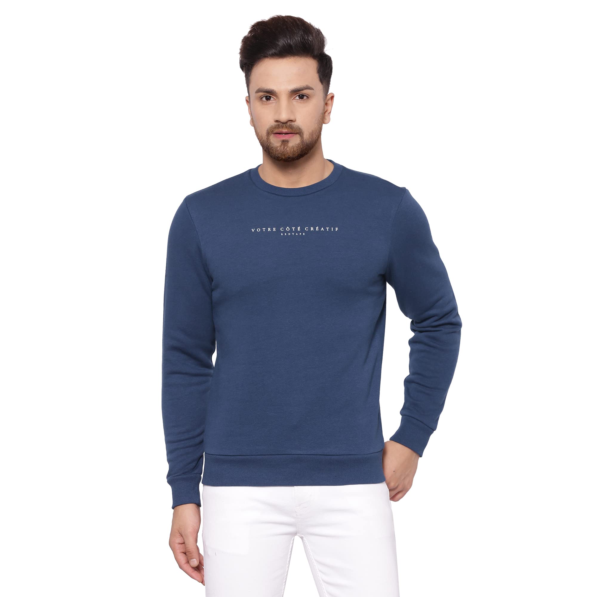 red tape Men's Typographic Teal Sweatshirt - RWS0224M-M-picture-11