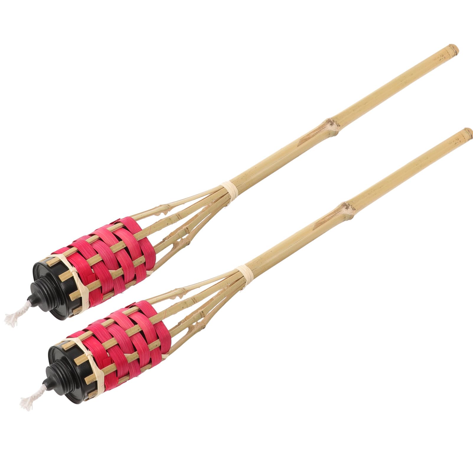 Éclairage de jardin 2 pièces torches en bambou lampes de poche de jardin lampe à huile lanterne à huile de citronnelle patio éclairage extérieur torche for décor de fête tropicale Luau torche à flamme