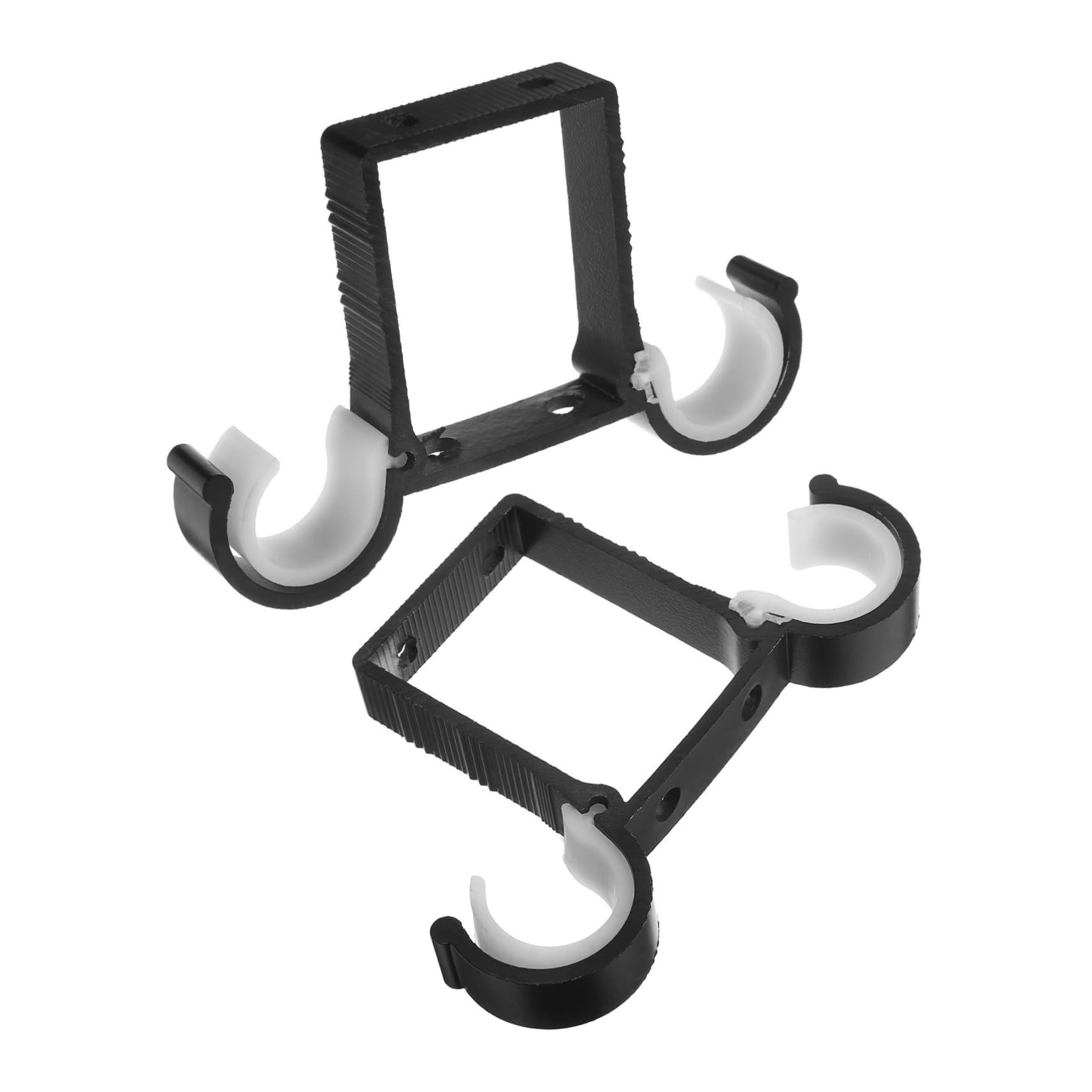 OSOLADY 2pcs Heavy Duty Ceiling Curtain Rod Holder Double Bracket System for Minimalist Homes Scratch Resistant Finish Easy Installation for Sheer and Blackout Drapery