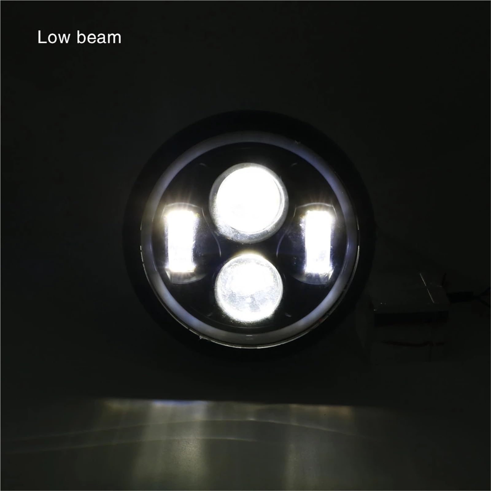 Faro anteriore a LED per moto universale adatto per Harley Cafe Racer Bobber adatto per Honda(Light with bracket)
