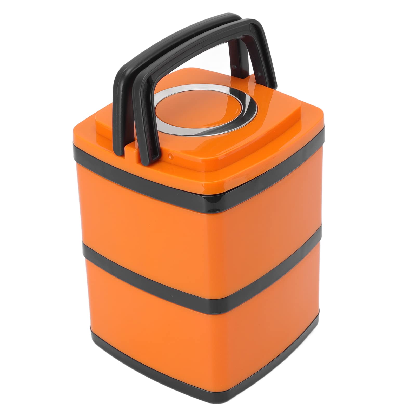 304 in acciaio inossidabile in acciaio inossidabile scatola a perdite a prova di pranzo isolato giapponese per studenti per gli impiegati di colore arancione durevole e sicuro (Doppio strato 1.5L)