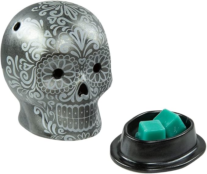 Scentsationals Wax Melt Warmer - Day of The Dead Collection Noche de Calavera - Candle Wax Melter for Fragrance Cubes and Tarts