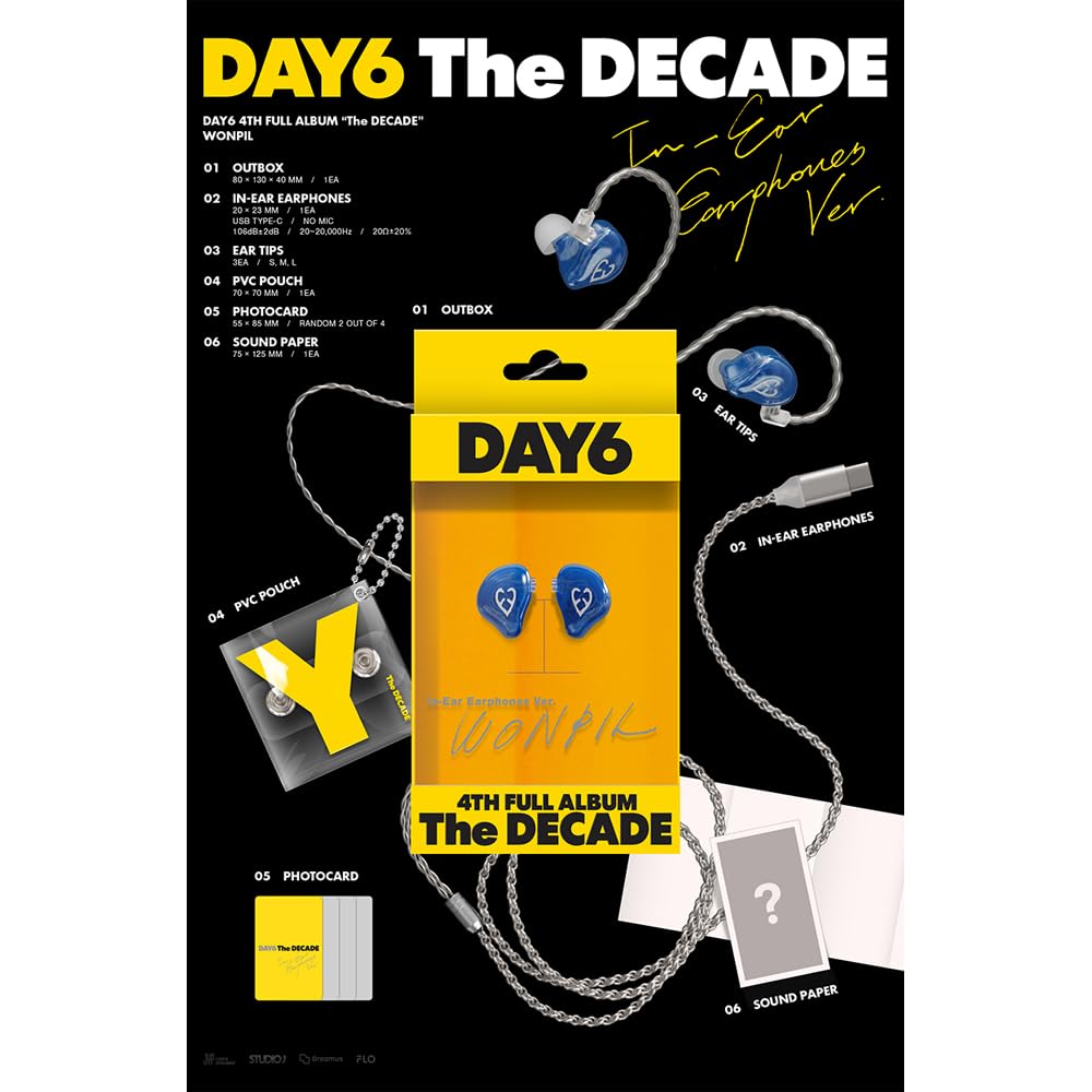 DAY6 4th Album The DECADE ウォンピル イヤホン Amazon.co.jp: DAY6 - [The DECADE] 4th full album 韓国盤 (IN-EAR