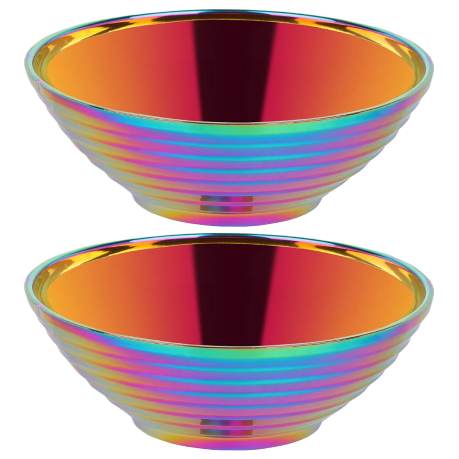 Bols à nouilles ramen 18 cm en acier inoxydable pour salades fruits et céréales