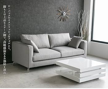 シンプルなデザインのグレー系ファブリック3人掛けソファ jumblefurniture_sn-decora01