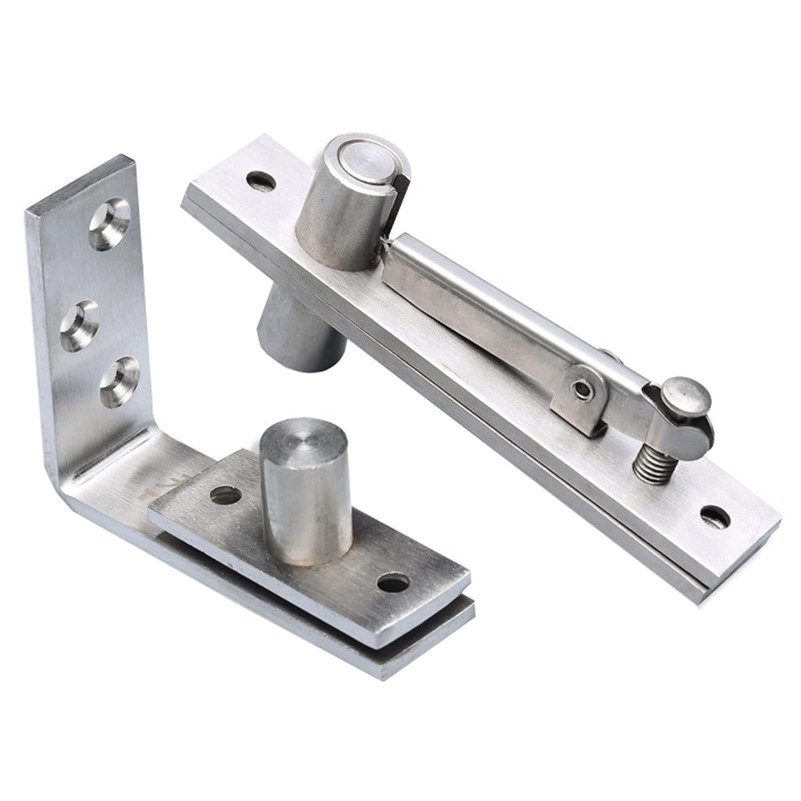 Shundeed B Stainless Steel Door Rotating Shaft/Hinges, Adjustable Gap Wooden Door Hidden Hinge Top And Ottom Mute Door Hardware(B)
