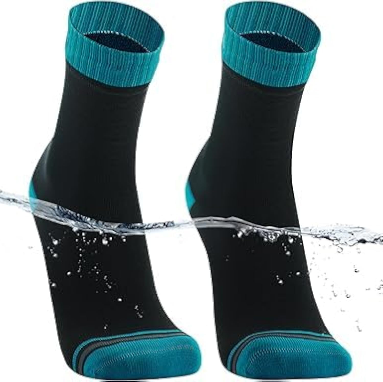 Waterproof Socks Unisex, Outdoor Hiking Wading Fishing Socks for Men Women, Waterproof Breathable Socks, Weatherproof, for Camping, Hiking, Skiing and Other Outdoor Activities(L)(41-43)