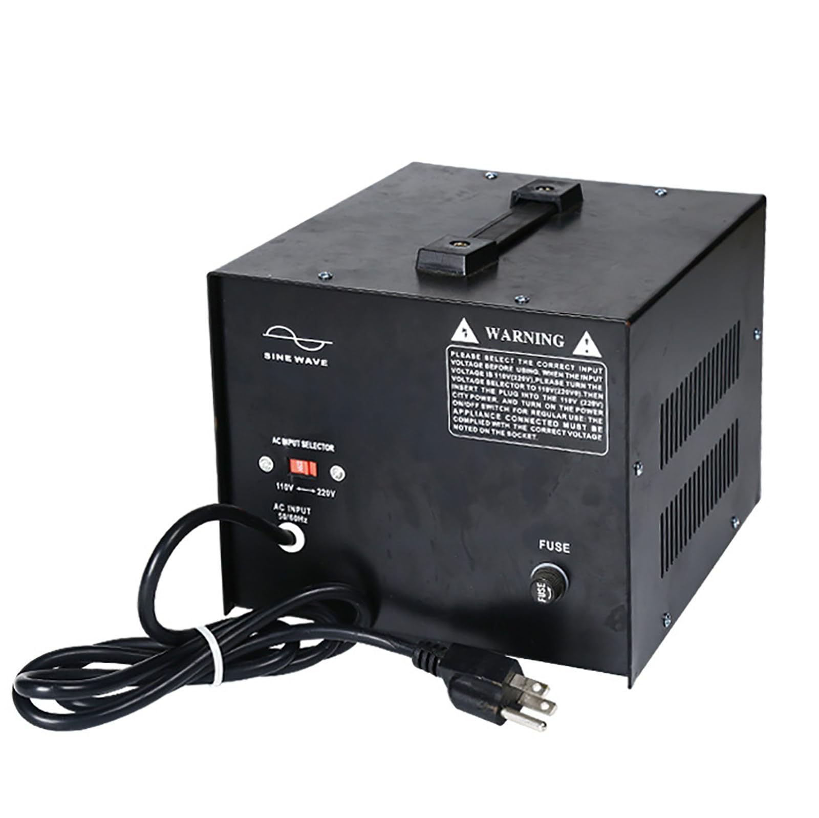 Transformador convertidor de Voltaje de 1000 W, convertidor de Potencia de 110 V/120 V/220 V/240 V, Elevador/Reductor, Enchufe Universal de 2 Pines, Compacto para Uso doméstico.